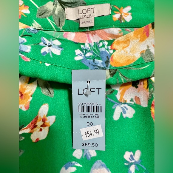 NWT LOFT Floral Midi Skirt w/ Slit (00P) - Picture 3 of 4